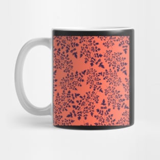 Hedgerow ferns on orange Mug